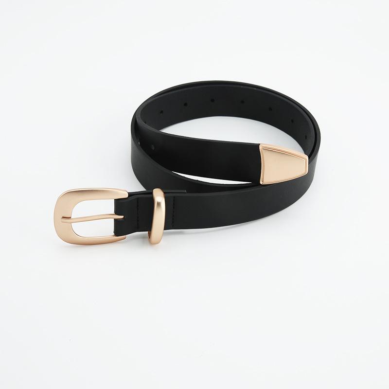 レディース ベルト 金具付き 豪華感 カジュアル 黒 ウエスト アクセサリー おしゃれ 小物 ジーンズ用 スタイリングアイテム