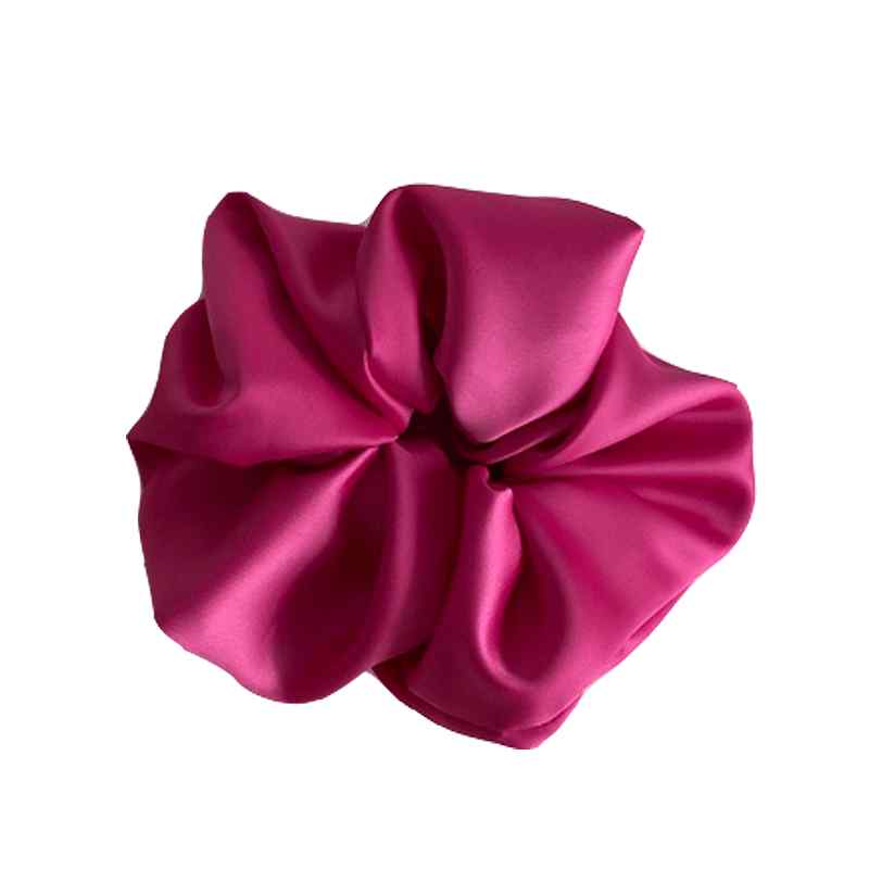 シュシュ ヘア ピンク サテン 大判 おしゃれ 髪留め 豪華感 ヘアアクセサリー レディース 明媚少女感