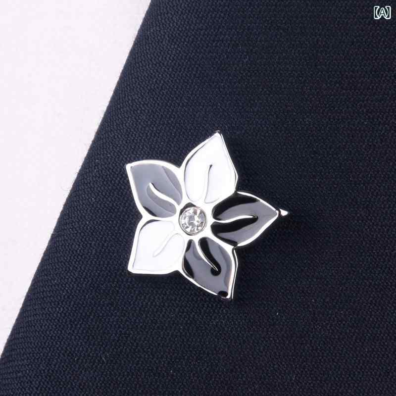 ラペルピン メンズ レディース スーツ アクセサリー シルバー 桜 花 キラキラ ブロ...