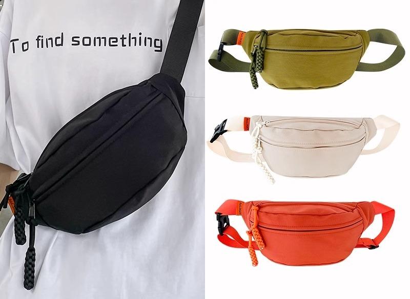 ボディバッグ メンズ 小さめ レディース 斜め掛け ショルダー オックスフォード ファスナー ポケット バックル 防水 耐摩耗 スマホ アウトドア ランニング 旅行 カジュアル おしゃれ 黒 オレンジ 緑