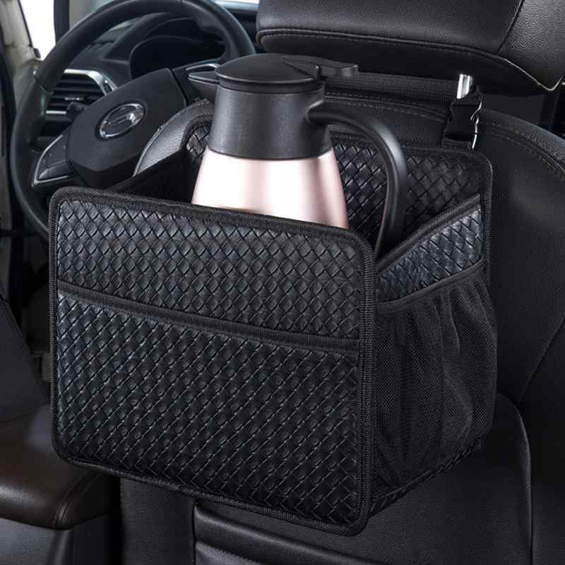 ドリンクホルダー 車 後部座席 吊り下げ 大容量 収納バッグ スナックボックス 書類ケース ゴミ箱 折り..