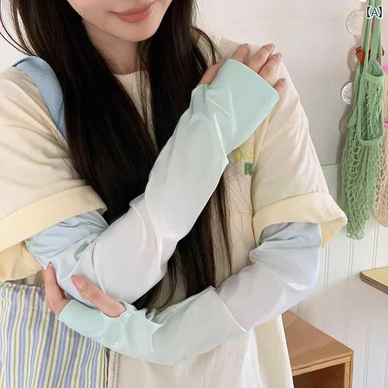 夏用 グラデーション アームカバー レディース ゆったり 紫外線対策 車用 冷感 ロング 手袋