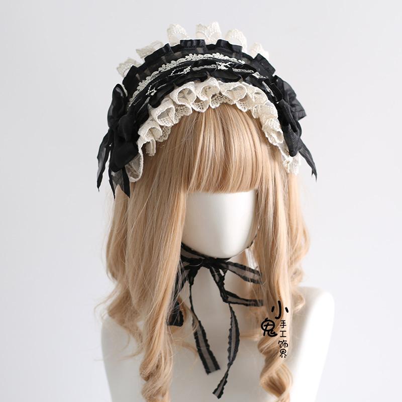 ヘアアクセサリー レディース メイド風 カチューシャ ヘッドドレス ロリータ ゴス...