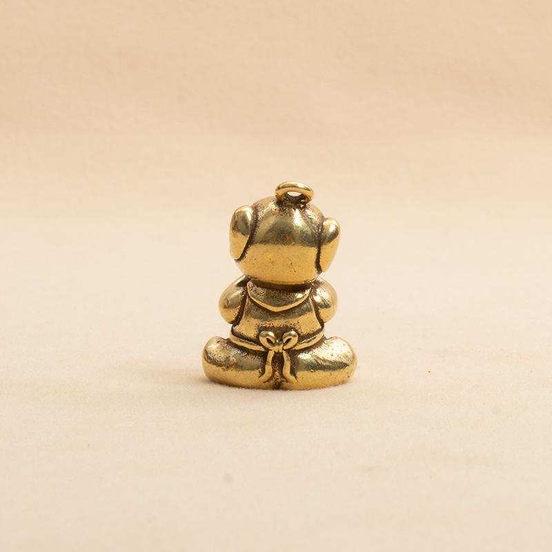 黄銅製 レトロ 干支 豚 モチーフ キーホルダー 開運 吊り飾り 雑貨 置物 風水 玄関飾り