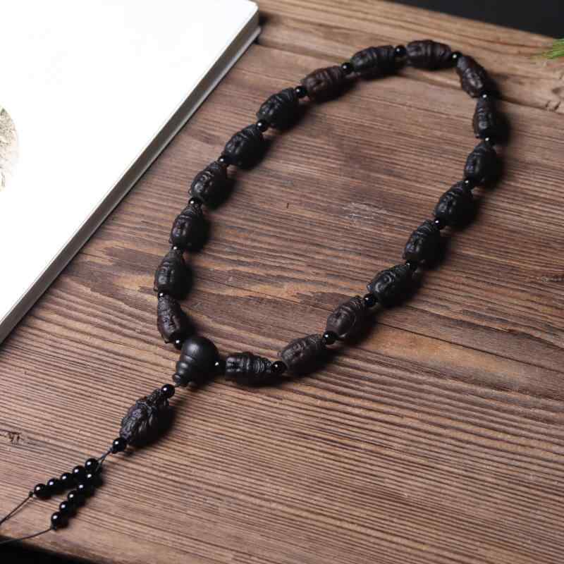 観音菩薩 ネックレス エスニック メンズ 木製 彫刻 開運 護符 お守り ペンダント 吊り飾り アクセサリ..