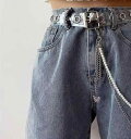 ベルト レディース メンズ アクセサリー 装飾 小物 ウエストマーク シングル ダブルホール チェーン パール 蝶 ピンバックル 合金 透明