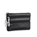 小銭入れ おしゃれ レディース ジッパー カードも入る 財布 ウォレット スクエア型 ミニ ソフトレザー PU 小さめ コイン 鍵 普段使い お出かけ 旅行 レジャー 無地 赤 黒 青