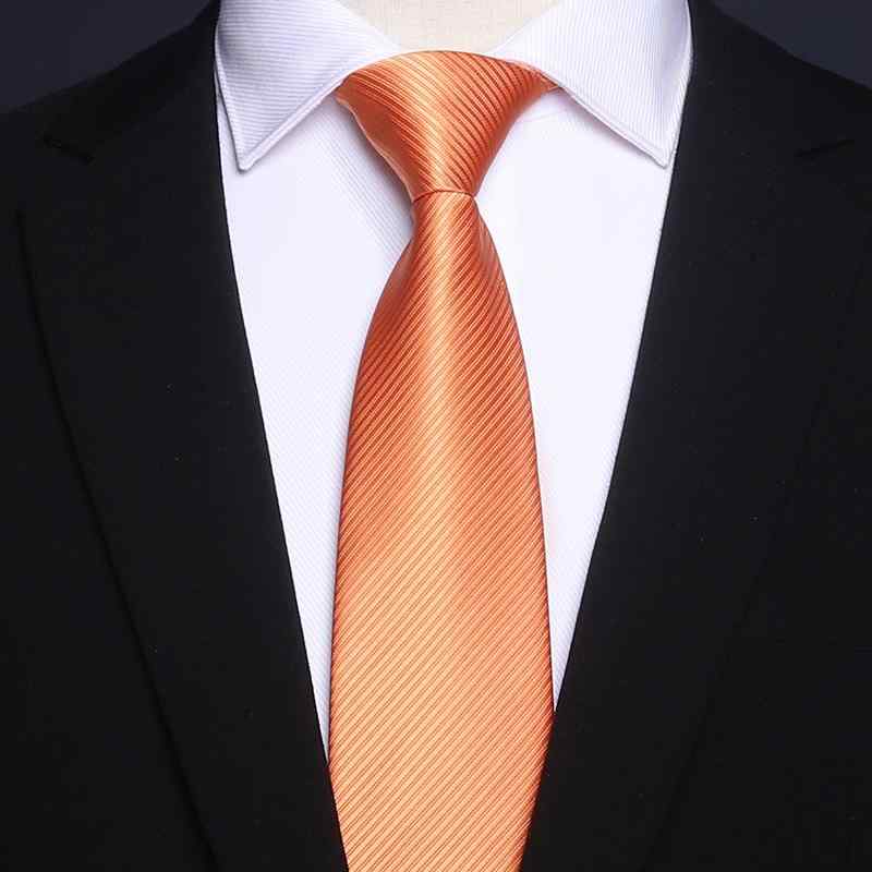 ビジネス ネクタイ メンズ オレンジ イエロー 正装 ラインストライプ 結婚式 新郎用 懒人タイプ 黒 スーツに最適 プレゼント ギフト 春夏用