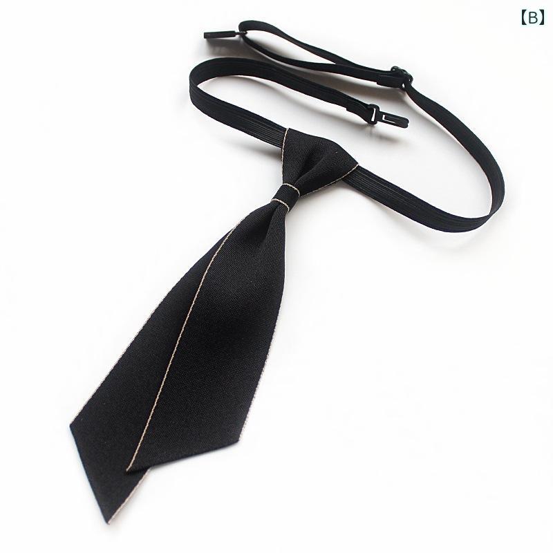 ネクタイ メンズ レディース ホテル 銀行 ビジネス ワンタッチ式 舞台演出 ステージ 衣装 おしゃれ 韓国 アプリコット 黒 グレー