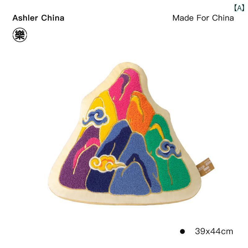 クッション 背もたれ チャイナ風 ひょうたん 柔らかい 枕 山 古銭 ソファ 刺繍 綿 ヘビ 巾着 かわいい ..