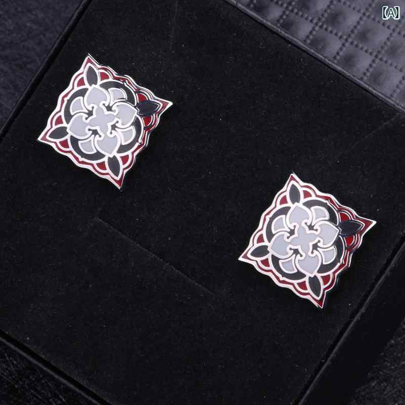 メンズ カフスボタン エナメル ビジネス フレンチ 銅 プレゼント 誕生日 父の日 結婚式 アクセサリー ..