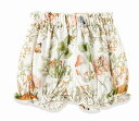 ベビー服 パンツ 夏 ショート丈 バルーン 子供 薄手 軽量 通気性 ウエストゴム 竹綿 ガーゼ 英国風 植物柄 おしゃれ 動きやすい カジュアル 普段使い
