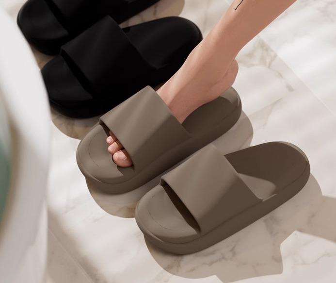 eva サンダル 厚底 レディース メンズ 男女兼用 カップル 夏 おしゃれ 履きやすい かかとなし オープントゥ 柔らかい スリッパ 室内 バスルーム 滑り止め 無地 シンプル 普段使い 白 黒 グレー