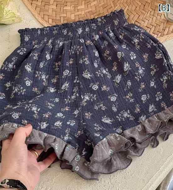 ショートパンツ キッズ 女の子 かわいい 伸縮 ウエストゴム カジュアル 子供用 夏 ...