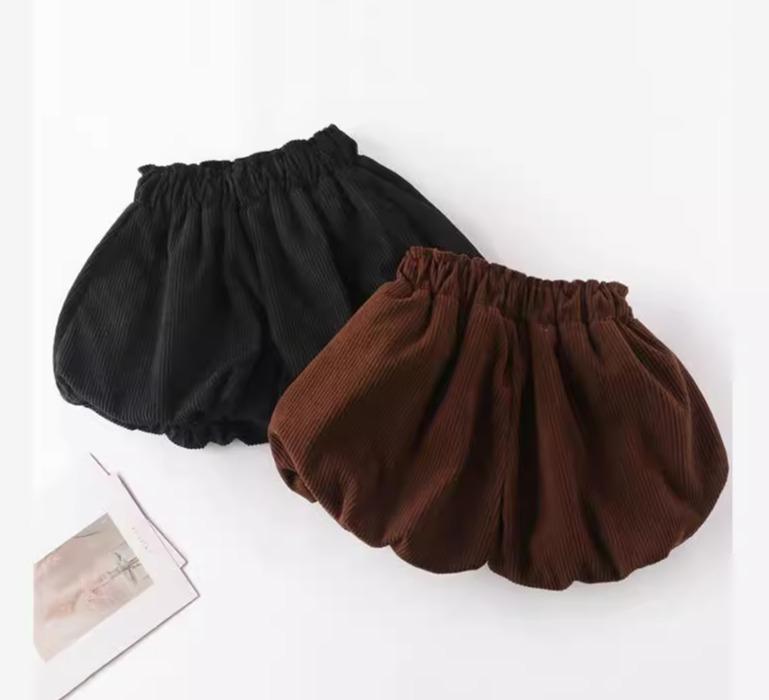 ショートパンツ キッズ かぼちゃパンツ 女の子 かわいい 伸縮 ウエストゴム カジュアル 秋冬 子供 コー..