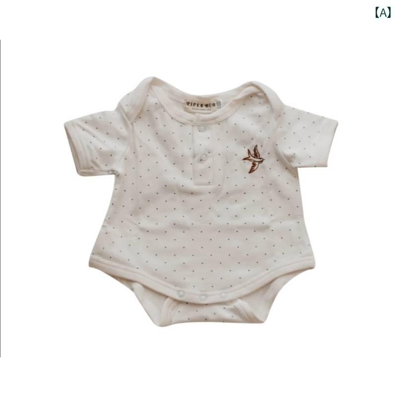 ベビー服 パンツ バルーン ショート丈 男女兼用 ロンパース 半袖 Tシャツ コットン...