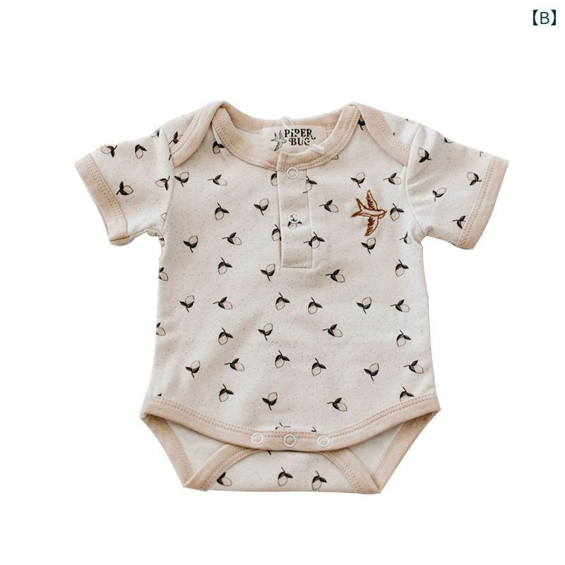 ベビー服 パンツ バルーン ショート丈 男女兼用 ロンパース 半袖 Tシャツ コットン...