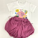 子供服 パンツ ショート バルーン 女の子 綿 夏 かわいい カジュアル 半袖 薄手 Tシャツ 動きやすい 普段使い 黒 白 ピンク コットン