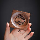 コースター 木製 無垢材 ウォールナット おしゃれ ソーサー キッチン用品 雑貨 茶道具 断熱 火傷防止 花 山 コイン ナチュラルカラー 赤