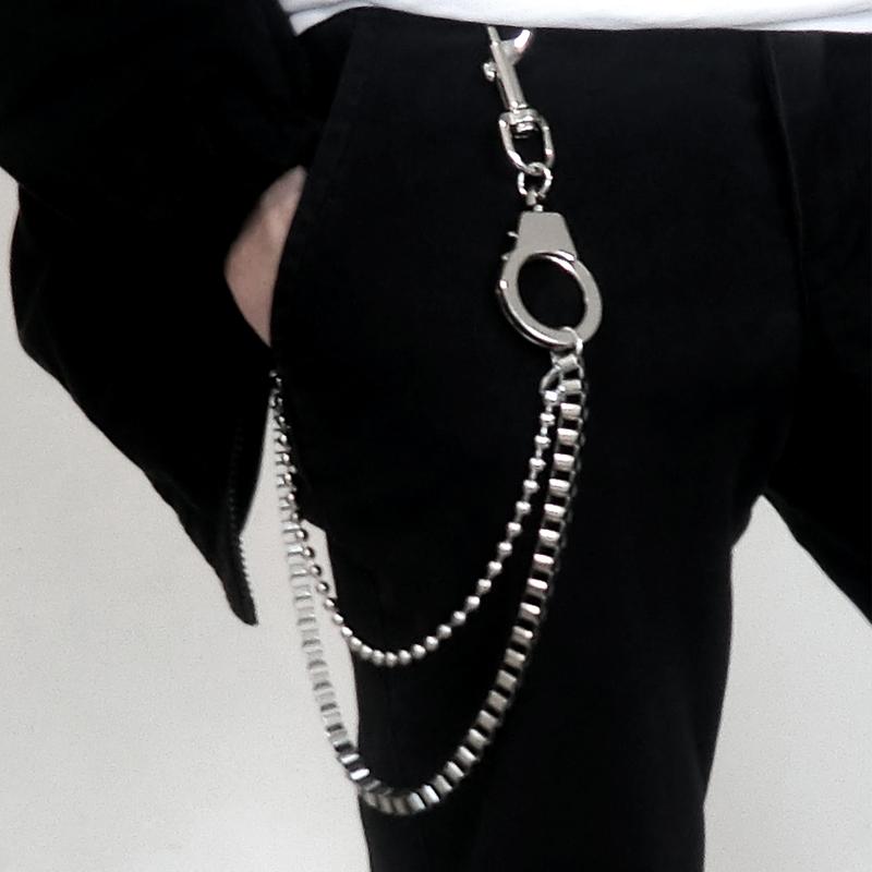 ズボン チェーン メンズ レディース シルバー 二連 ベネチアン ボール ウォレット 落下防止 ウエスト ベルト 装飾 アクセサリー ジーンズ デニム パンツ スカート おしゃれ かっこいい ヒップホップ パンク ロック アメカジ グランジ Y2K