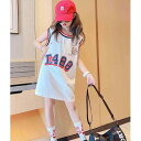 ワンピース 女の子 夏 薄手 ノースリーブ tシャツ 背番号風 涼しい 快適 バスケット風 スポーツミックス