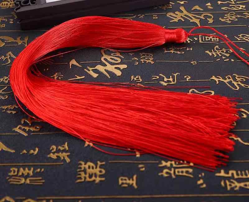 飾り房 タッセル ロング 涼しい ひんやり 快適 ポリエステル 装飾品 ペンダント ぶら下げ アクセサリー ピンク 赤 白 シンプル パーツ 無地 チャイナ風