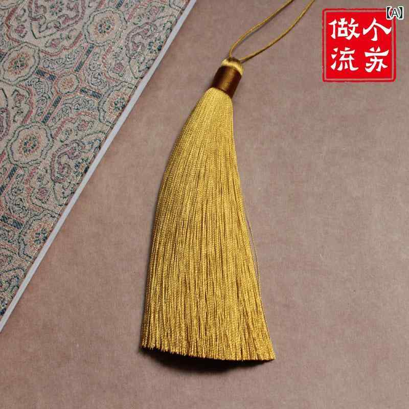 飾り房 タッセル アクセサリー パーツ レーヨン ロング ペンダント ゴールド 茶色 ピンク シンプル 無地 フサフサ おしゃれ ハンドメイド レトロ