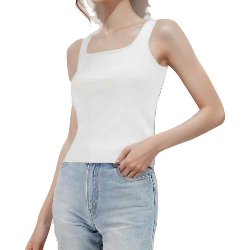 タンクトップ レディース シンプル インナー 吊り紐 夏 無地 アメリカン 涼しい クール 快適 ニット ノースリーブ