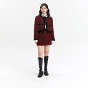 セットアップ レディース かわいい 大きいサイズ 秋冬 ツイード ジャケット スカート エレガント おしゃれ 長袖 アップ 事務服