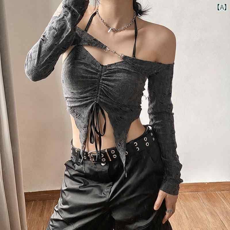 ロンT レディース おしゃれ セクシー 長袖 Tシャツ カジュアル 秋 レトロ プリント クロップドトップス
