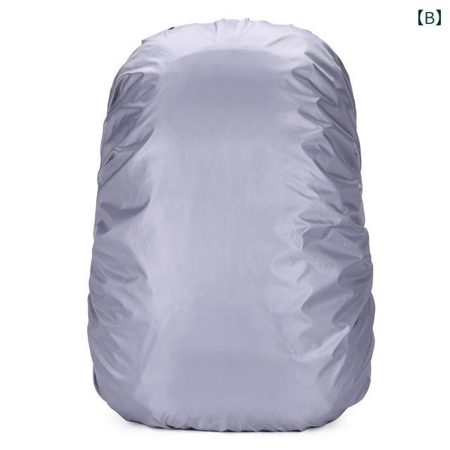 リュック レインカバー 防水 防塵 日焼け対策 アウトドア サイクリング 登山 旅行 通勤 通学 シンプル 無地 黒 シルバー 紺 収納袋 セット