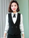 ベスト オフィス レディース 春秋 セットアップ ジャケット ブラウス パンツ スカート 事務 OL 制服 大きいサイズ 通勤 ビジネス フォーマル シンプル 黒 赤 青