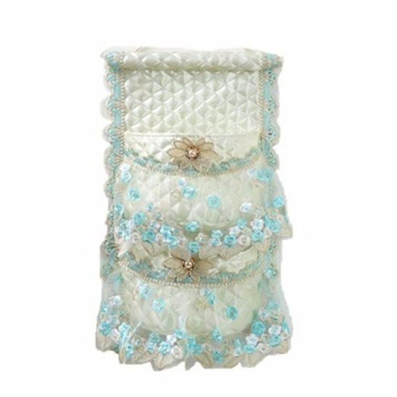 トイレ 収納 吊り下げ 布製 レース バッグ キルティング 壁掛け ドア裏 バスルーム リビング 寝室 小物 ティッシュ 大容量 分類 紫 青 ピンク