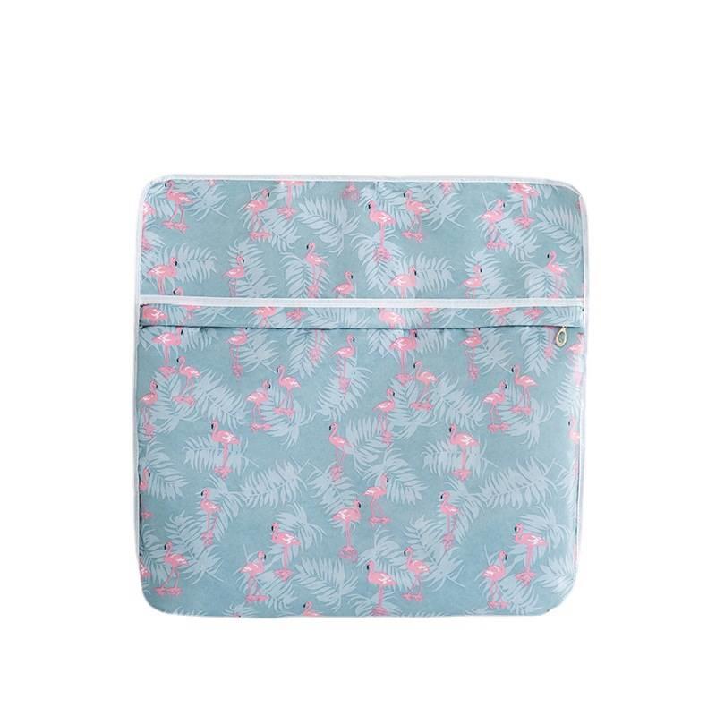 吊り下げ収納 バッグ バスルーム 防水 壁掛け 大容量 着替え タオル 洗濯物 ファスナー開閉 フラット おしゃれ フラミンゴ柄 ストライプ ピンク