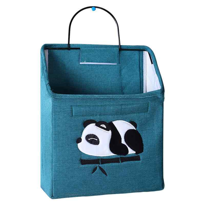 吊り下げ収納 バッグ 壁掛け ドア裏 大きいポケット 布製 寝室 リビング 子供部屋 大容量 小物 化粧品 トイレットペーパー 整理 かわいい 黄 緑 青