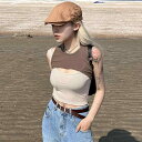 トップス レディース おしゃれ ストリート レトロ セクシー キャッチー かわいい 少女 半袖 Tシャツ