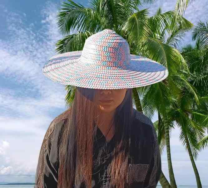 ガーデニング 帽子 農作業 アウトドア 男女兼用 日焼け対策 田園風 ストライプ柄 おしゃれ つば広 携帯 自転車 お出かけ 旅行 赤 青