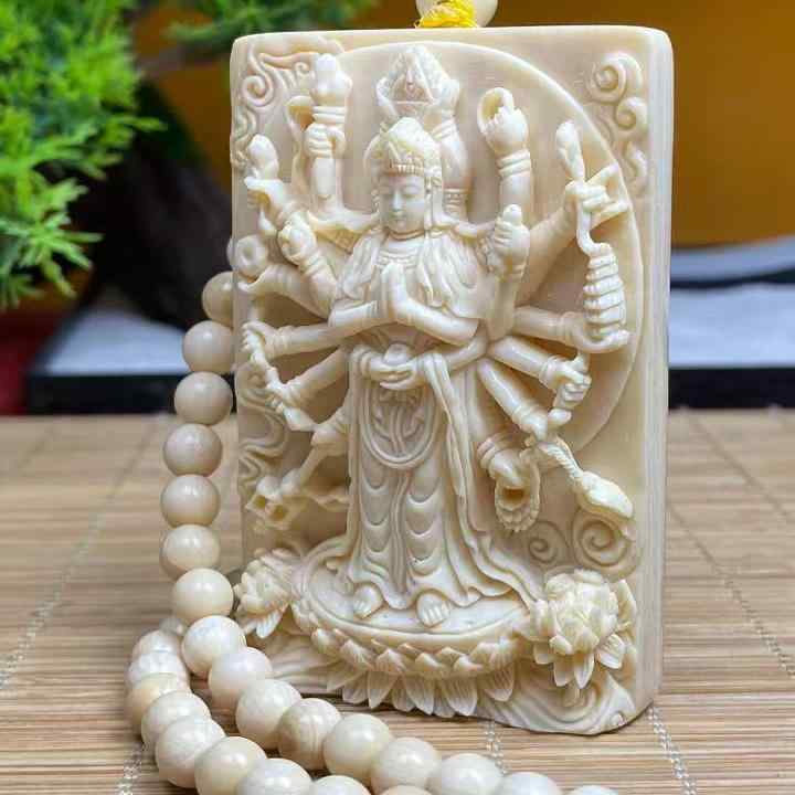 仏陀 ペンダント お守り ビーズ ストラップ 菩薩 チャイナ風 鹿角 千手観音 守護 神 男女兼用 ギフト ..