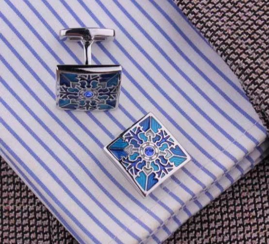 カフスボタン シャツ メンズ おしゃれ ビジネス フォーマル 男性用 結婚式 二次会 装飾 新郎 パーティー プレゼント スクエア ラウンド 漢字 ラインストーン 模様 貝 ピン 光沢 青 黒 金