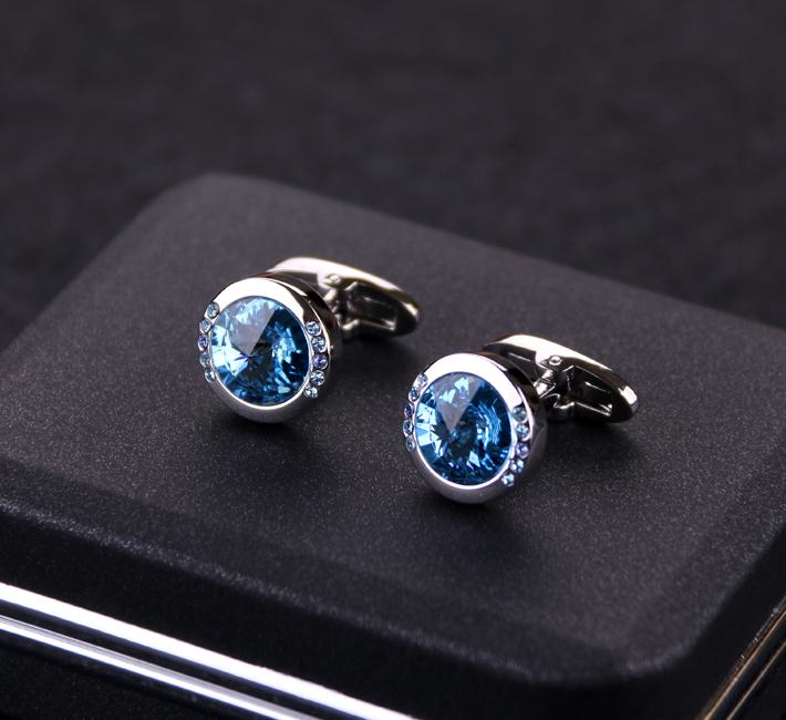 カフスボタン シャツ メンズ おしゃれ ビジネス フォーマル 男性用 結婚式 二次会 装飾 新郎 パーティー プレゼント フレンチ ラウンド ラインストーン レ...