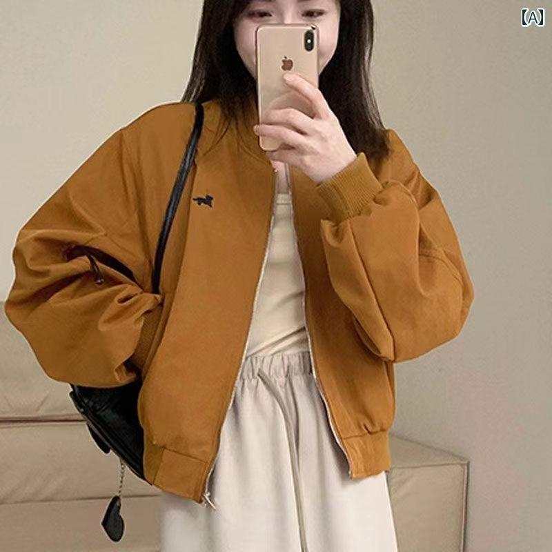 ジャケット レディース カジュアル 小柄 春秋 ゆったり ジップアップ おしゃれ ショート丈 長袖 大きいサイズ 黄 ネイビー アプリコット
