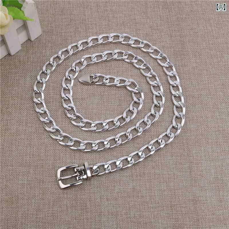 ウォレットチェーン ユニセックス パンツ スカート ウエスト 吊り下げ アクセサリー 装飾 ロック パンク ストリート ヒップホップ かっこいい シルバー