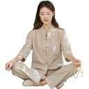 坐禅 服 レディース メンズ 中国風 エスニック 綿麻 セットアップ チャイナボタン 瞑想 居士 仏教 寺院 礼拝 太極拳 ゆったり 大きいサイズ シンプル 白...