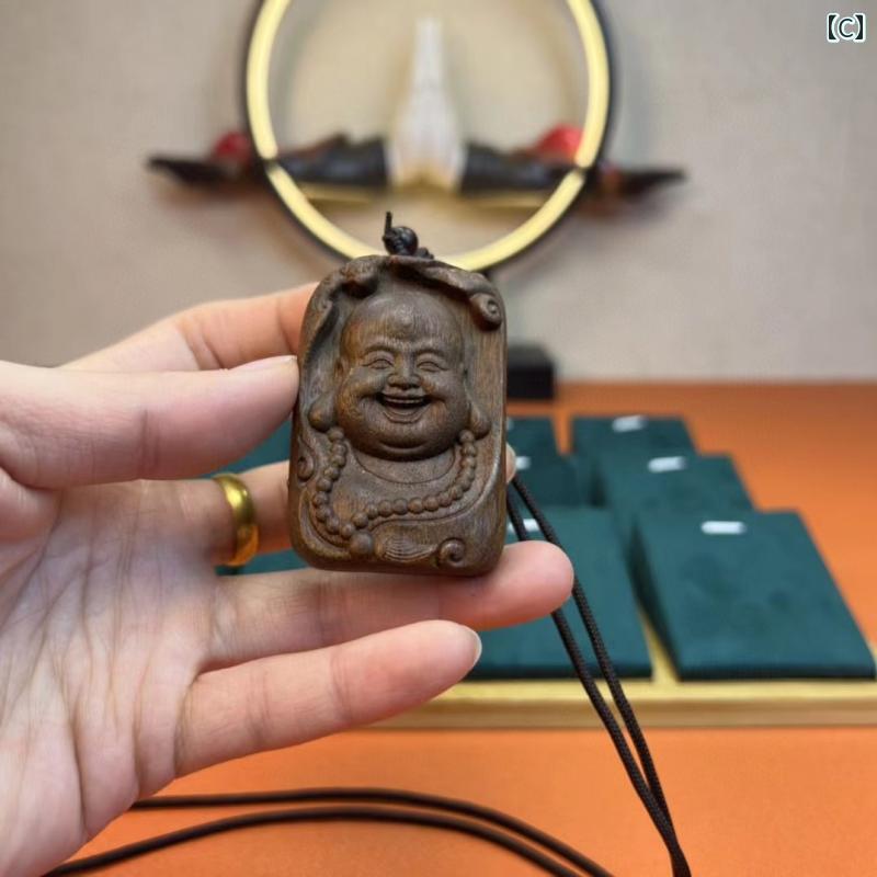 仏陀 ペンダント お守り ビーズ ストラップ 菩薩 チャイナ風 男女兼用 沈香 両面 彫刻 柳葉 観音 幸運 平和 十二支 アクセサリー ネックレス 精巧 ブレスレット