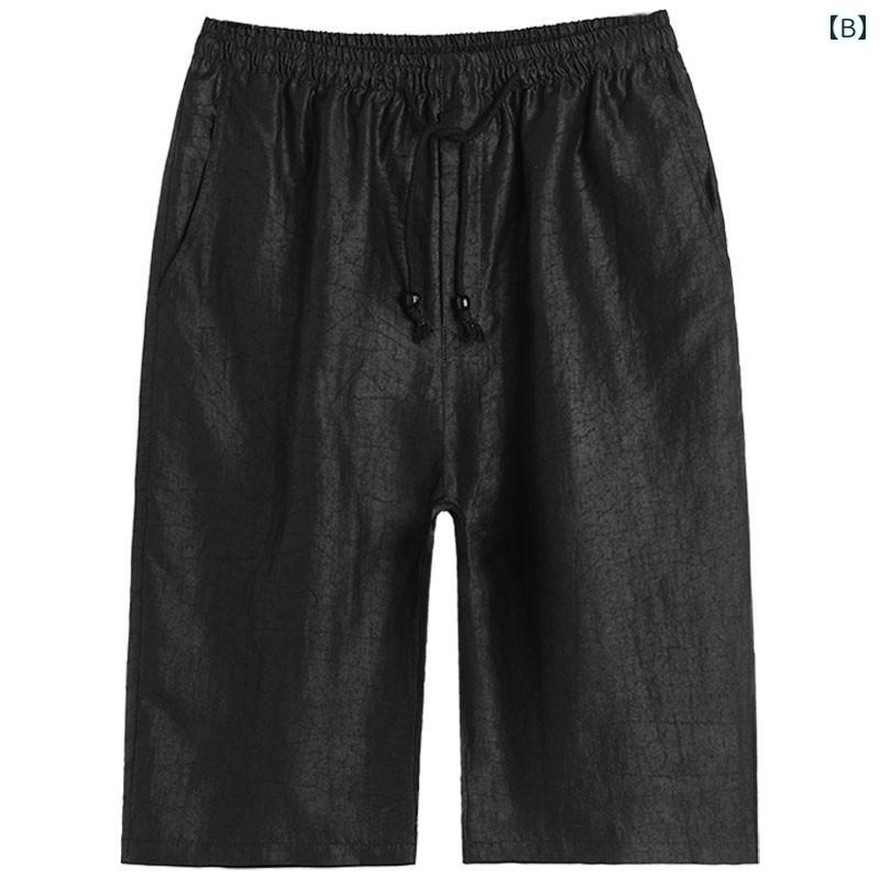 ハーフパンツ メンズ おしゃれ 五分丈 ハーフパンツ 夏 カジュアル ブラック ショーツ 居家用