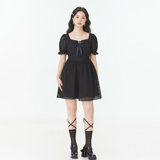 大きいサイズ レディース レース リボン ブラック 夏 透け感 スクエアネック 半袖 体型カバー 袖コンシャス ウエストシェイプ リボン 大きいサイズ レディース レース リボン ブラック 夏 透け感 スクエアネック 半袖 体型カバー 袖コンシャス ウエストシェイプ リボン