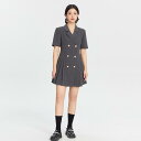 大きいサイズ レディース ジャケットカラー プリーツ 夏 微調整 フィット ウエスト スリム