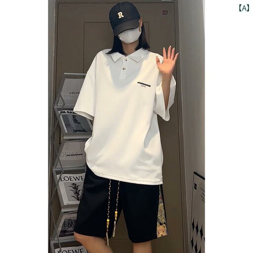tシャツ メンズ おしゃれ 白 ポロシャツ 半袖 メンズ 夏 レトロ ストリート ゆったり シンプル tシャツ メンズ おしゃれ 白 ポロシャツ 半袖 メンズ 夏 レトロ ストリート ゆったり シンプル