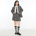 大きいサイズ レディース プリーツスカート ミニスカート グレー 秋 Aライン 学生風 かわいい スカート