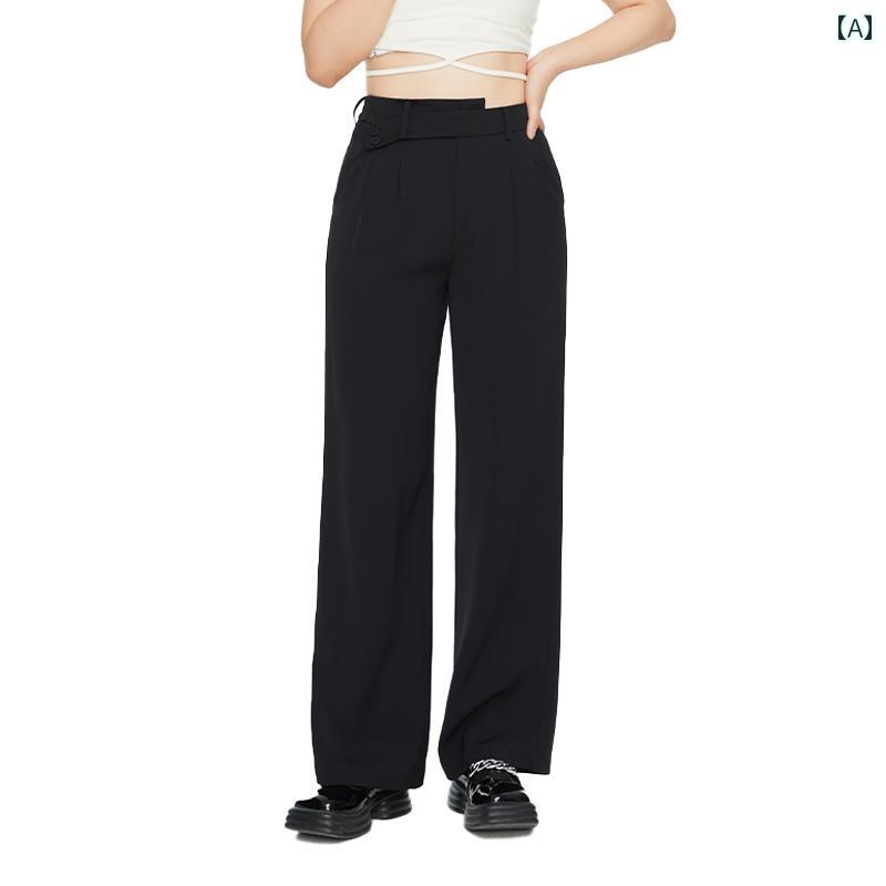 大きいサイズ レディース 春 無地 カジュアル ハイウエスト 着痩せ 通勤パンツ